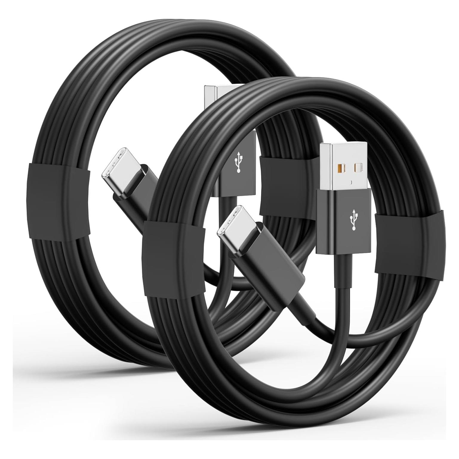 Cable Carplay USB A a USB C 2Pack 91cm Negro para iPhone 15/16