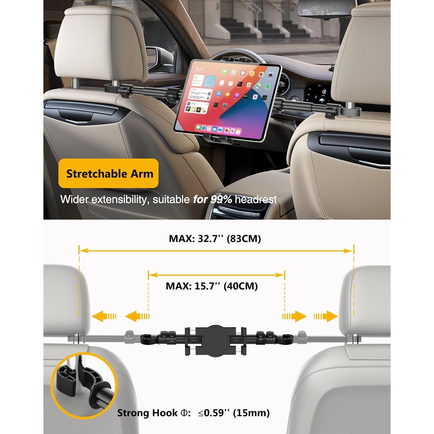 Soporte para Tableta en Reposacabezas YOOZ Negro Universal