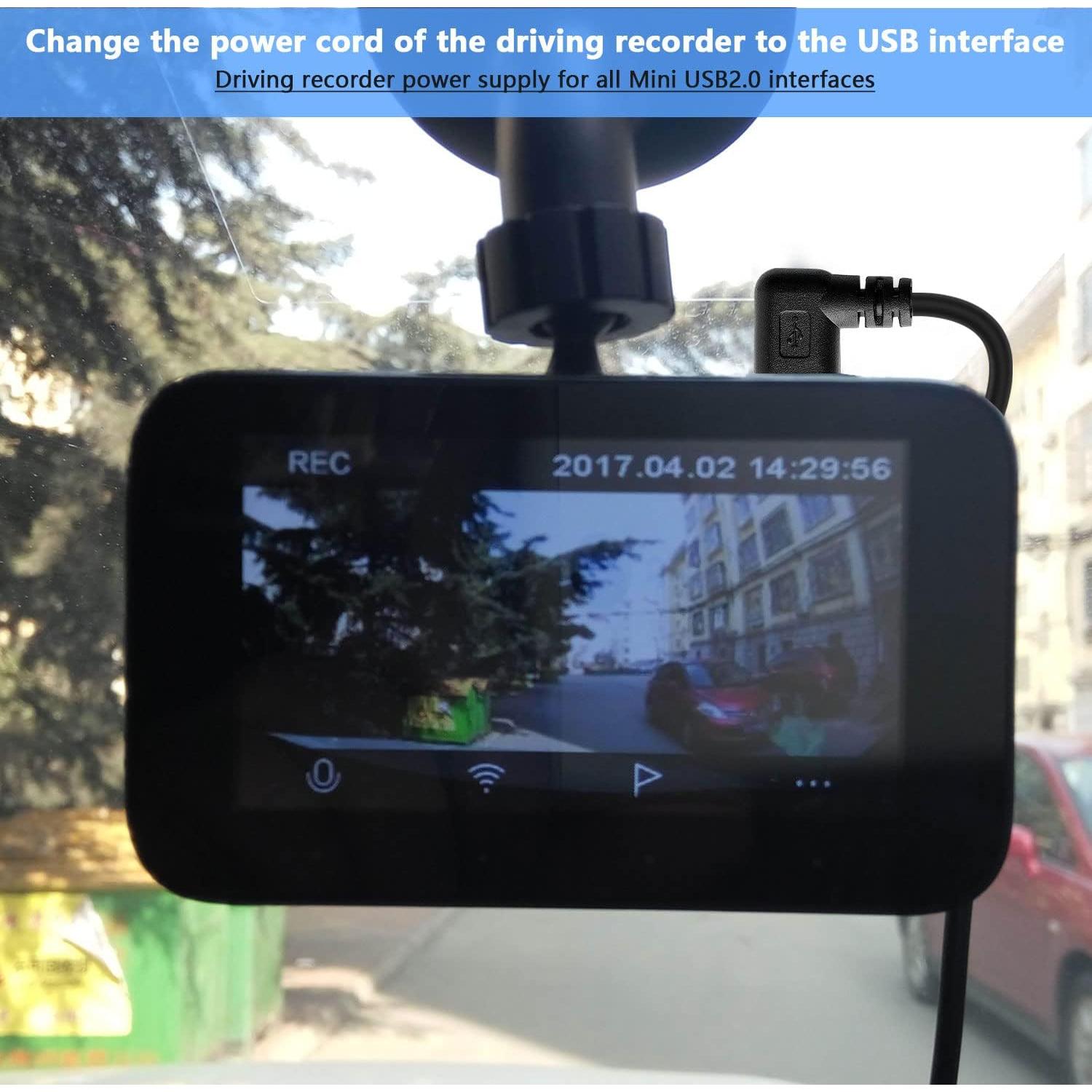 Cable de Alimentación Mini USB PASOW 3.5m 90 Grados Izquierdo