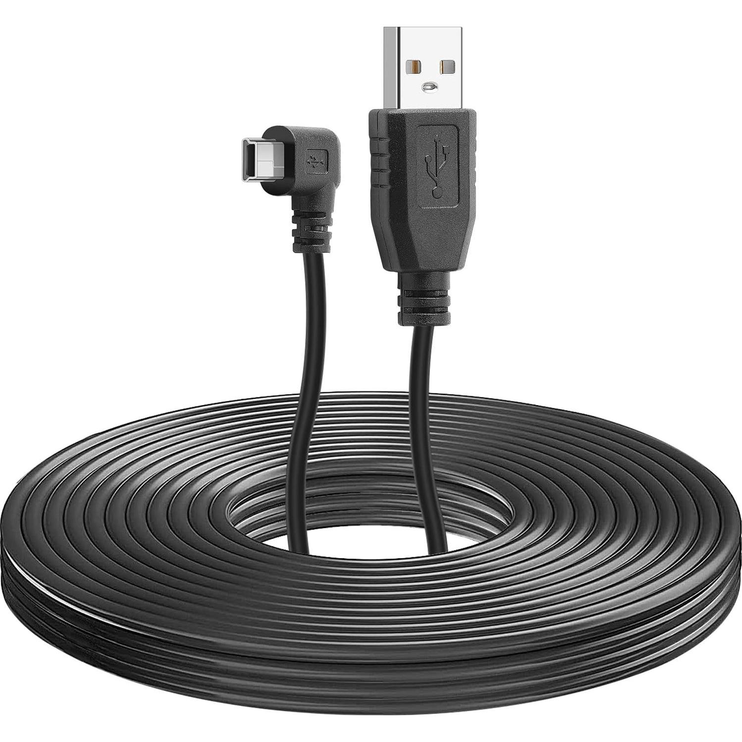 Cable de Alimentación Mini USB PASOW 3.5m 90 Grados Izquierdo