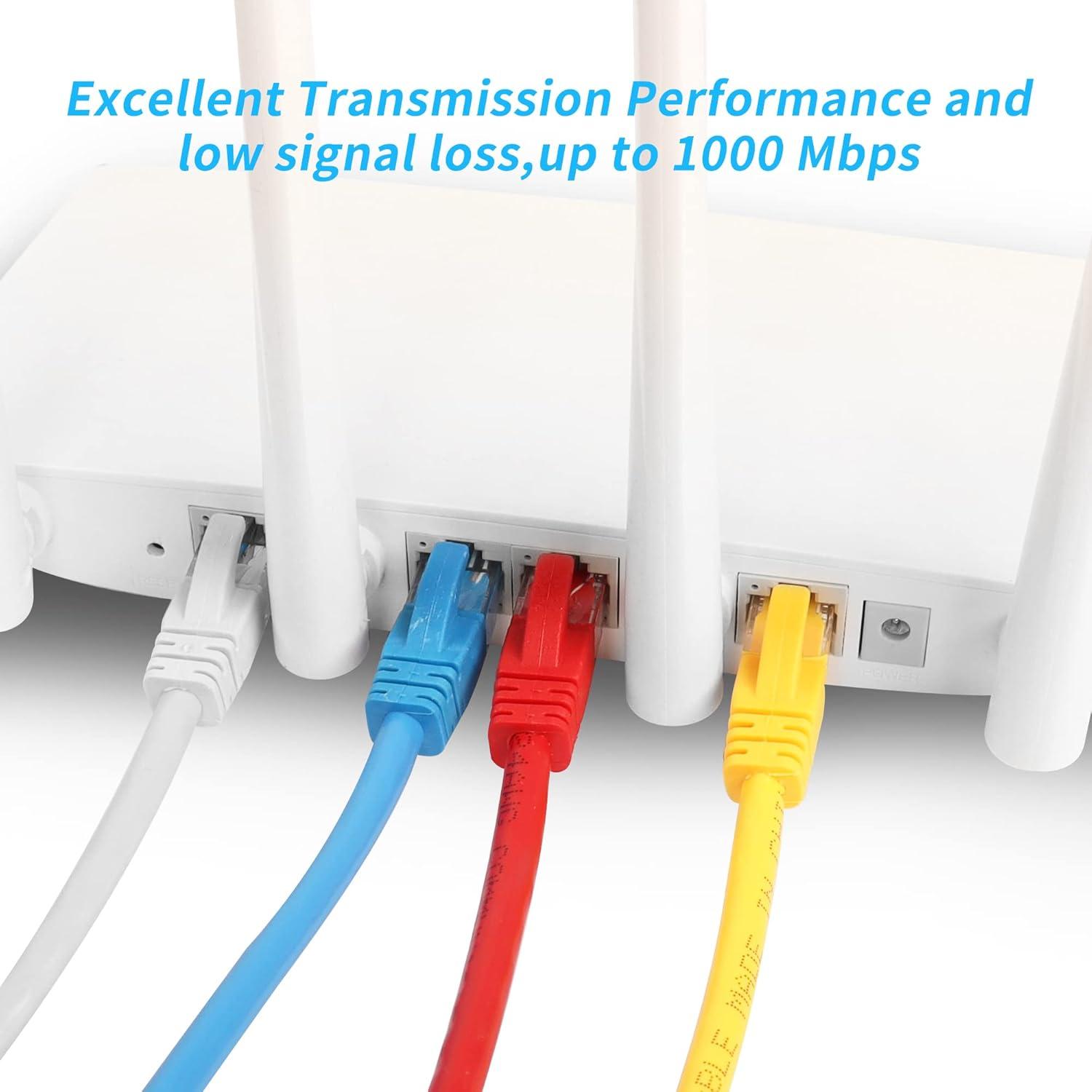 Cable Ethernet Cat6 RIIEYOCA 30cm - Paquete de 8 Unidades