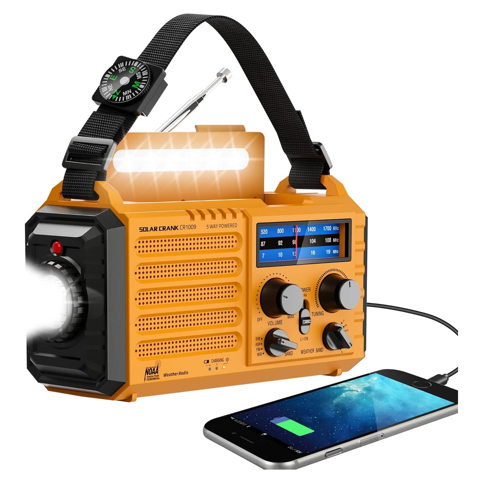 Radio de Emergencia NOAA Bestway 5000mAh con Linterna