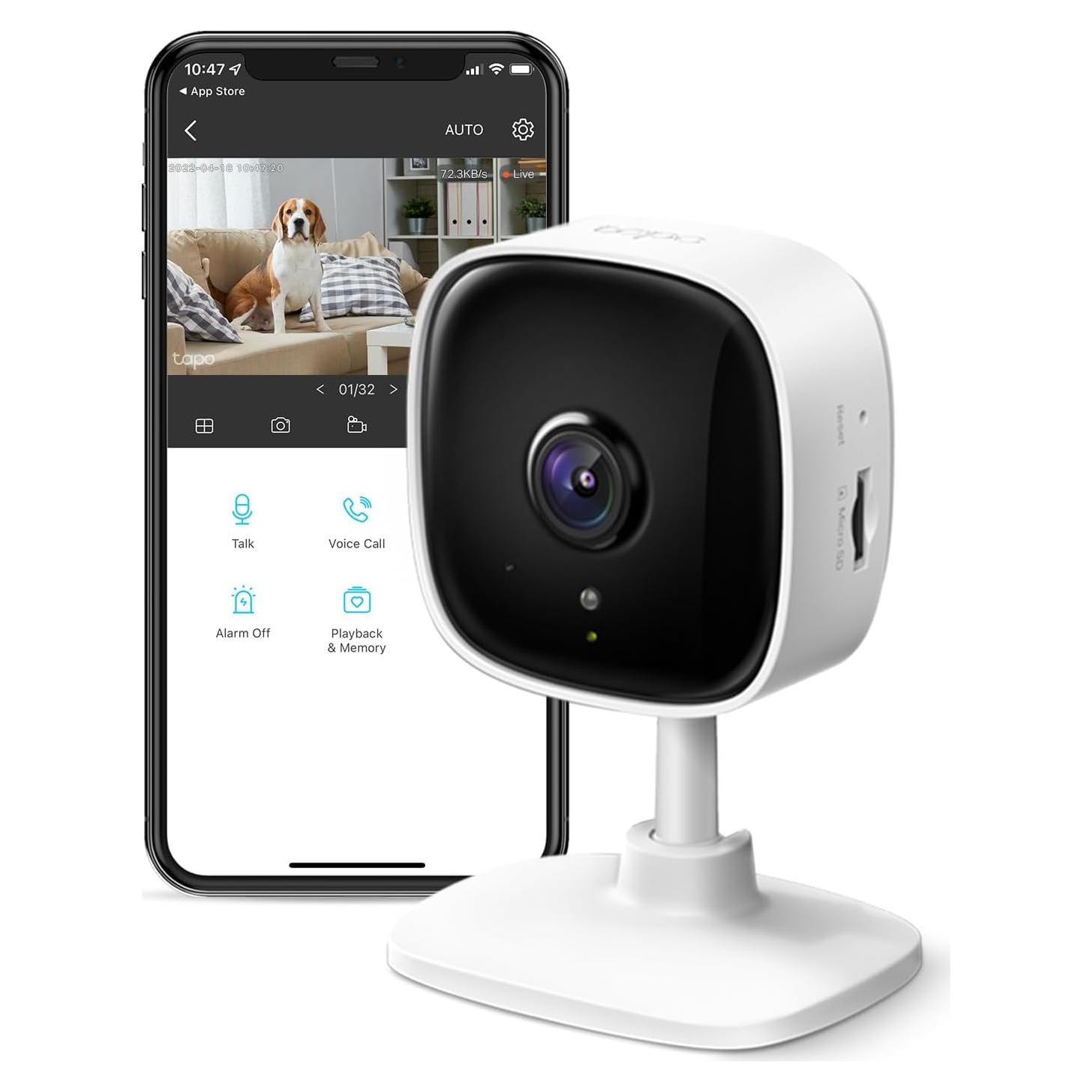 Cámara de Seguridad TP-Link Tapo C100 1080P con Audio y Noche