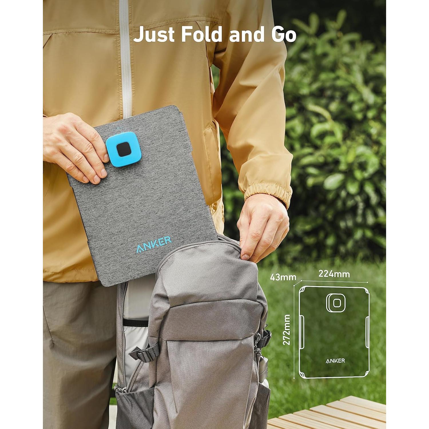 Panel Solar Anker Solix PS30, Cargador Plegable 30W IP65