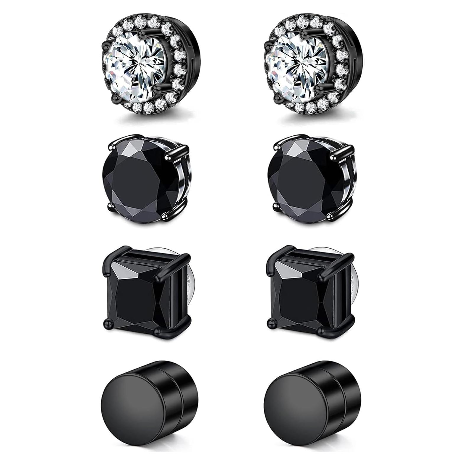 Pendientes Magnéticos SIISPRI Unisex de Acero Quirúrgico 18K