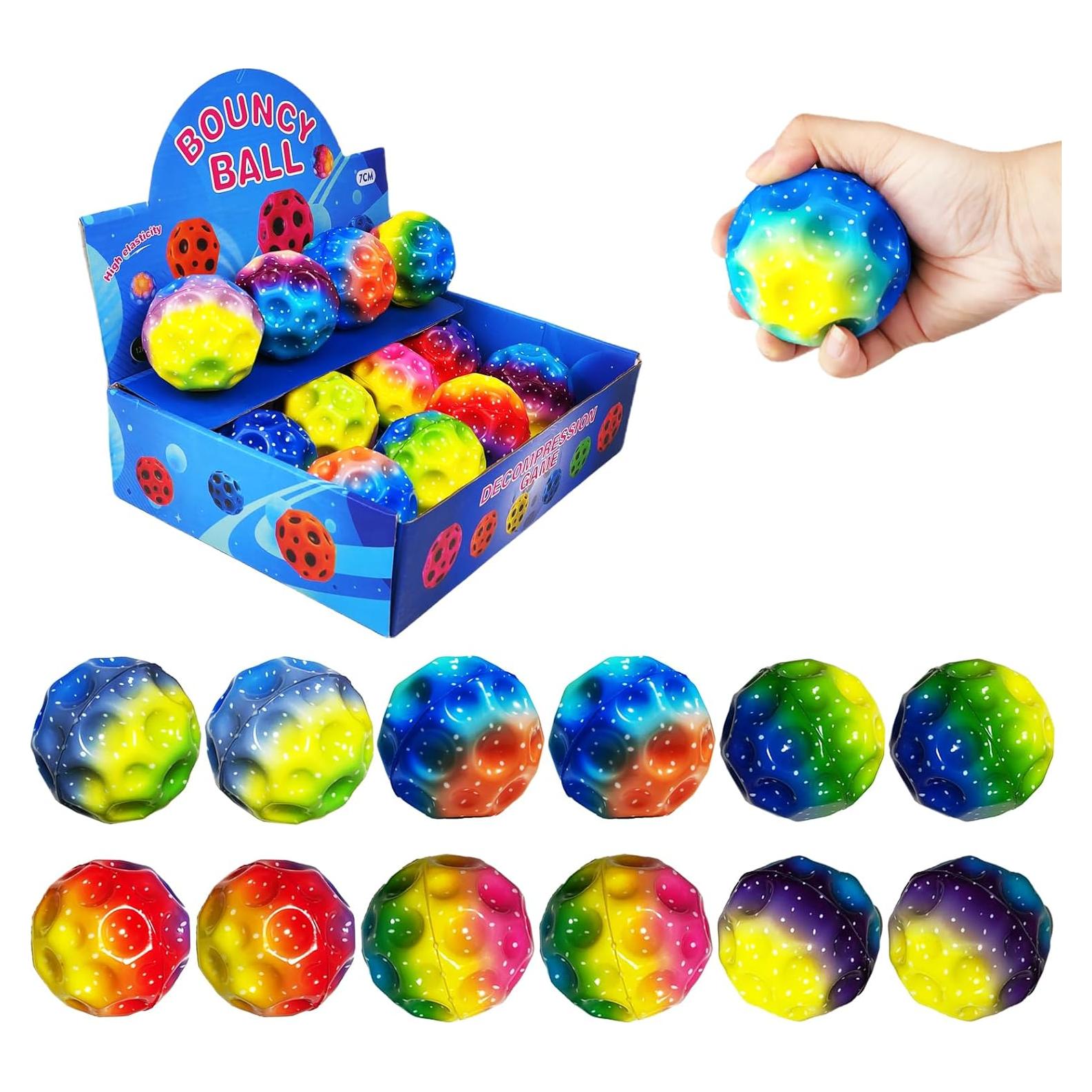 Pelotas Rebotadoras ZHEBAG Coloridas 12 Unidades 5.08cm