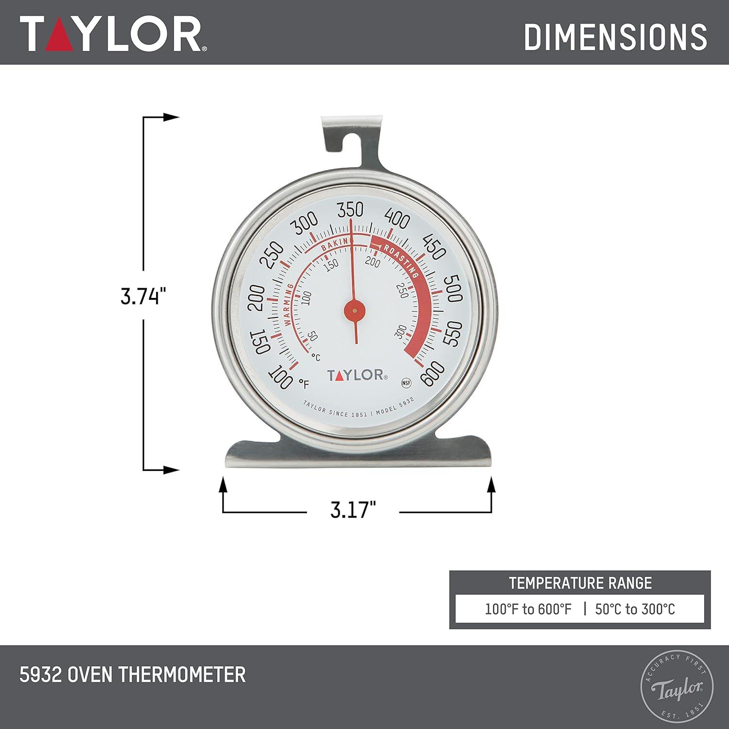 Termómetro de horno Taylor 5932 acero inoxidable 8 cm