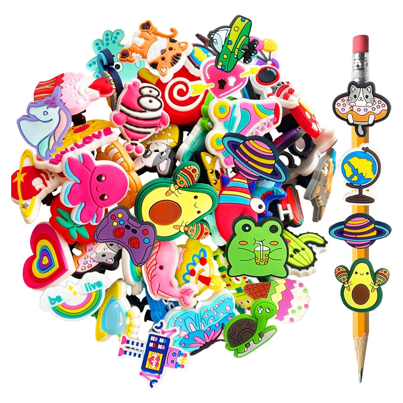 45 Piezas Decoraciones para Punta de Lápiz Zddaoole - Clips Lindos