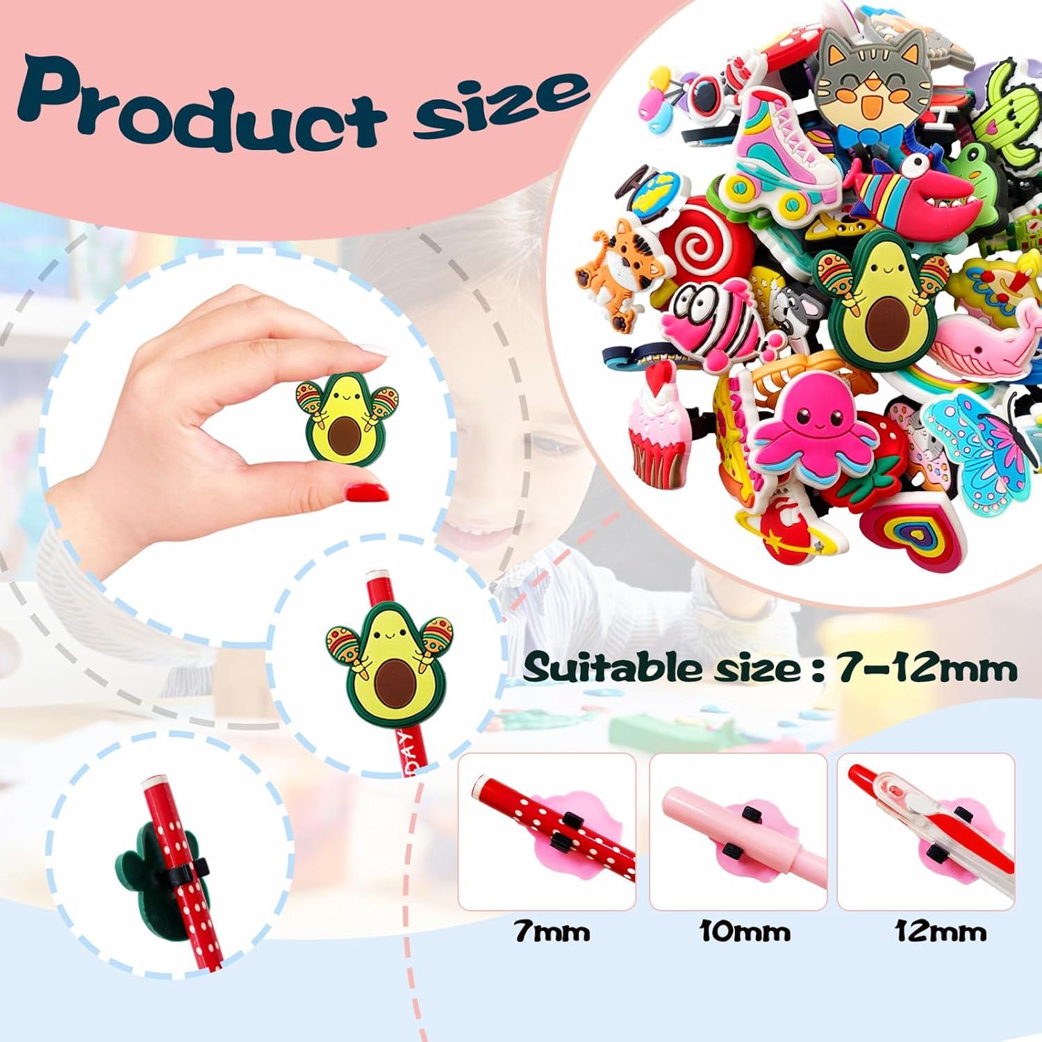 45 Piezas Decoraciones para Punta de Lápiz Zddaoole - Clips Lindos