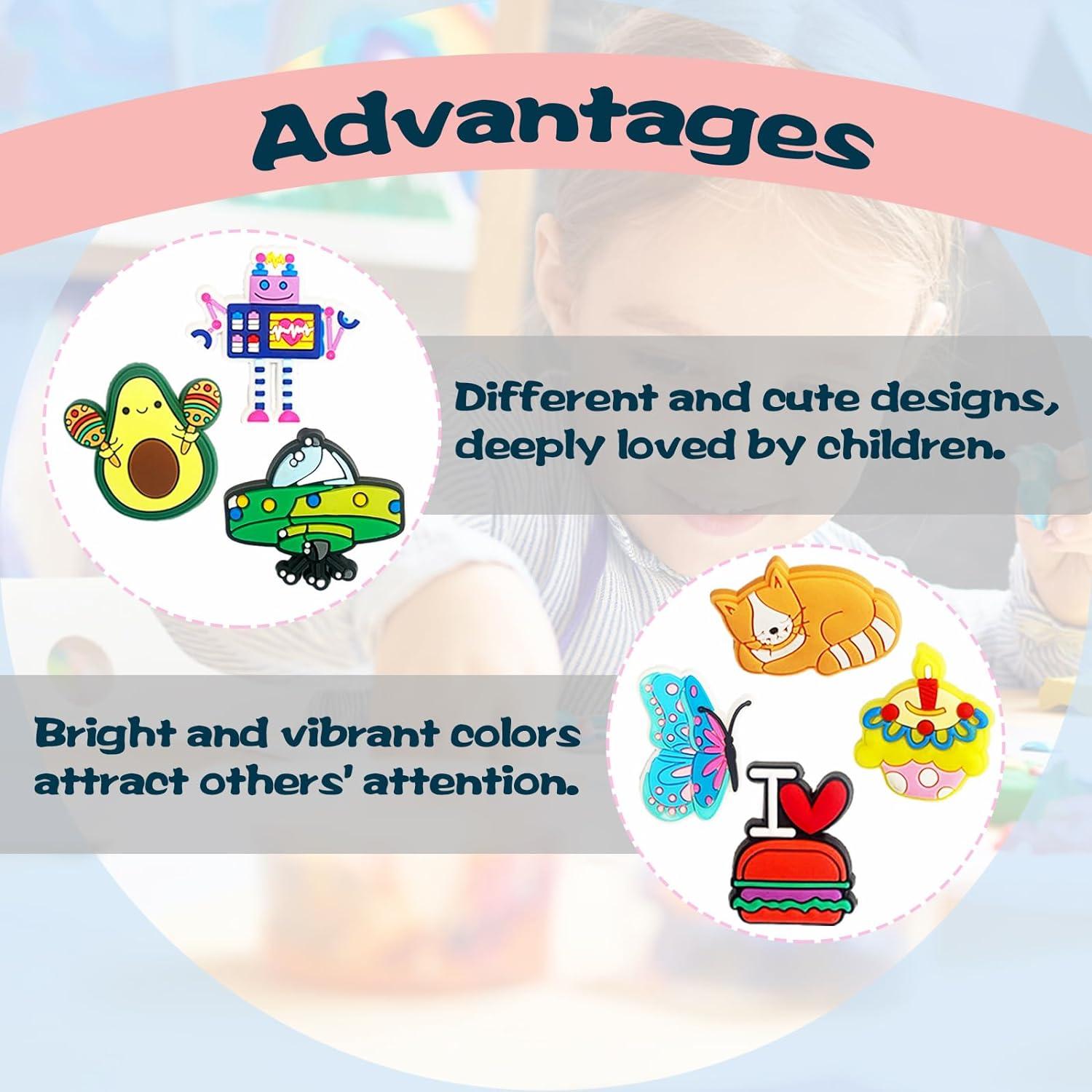 45 Piezas Decoraciones para Punta de Lápiz Zddaoole - Clips Lindos