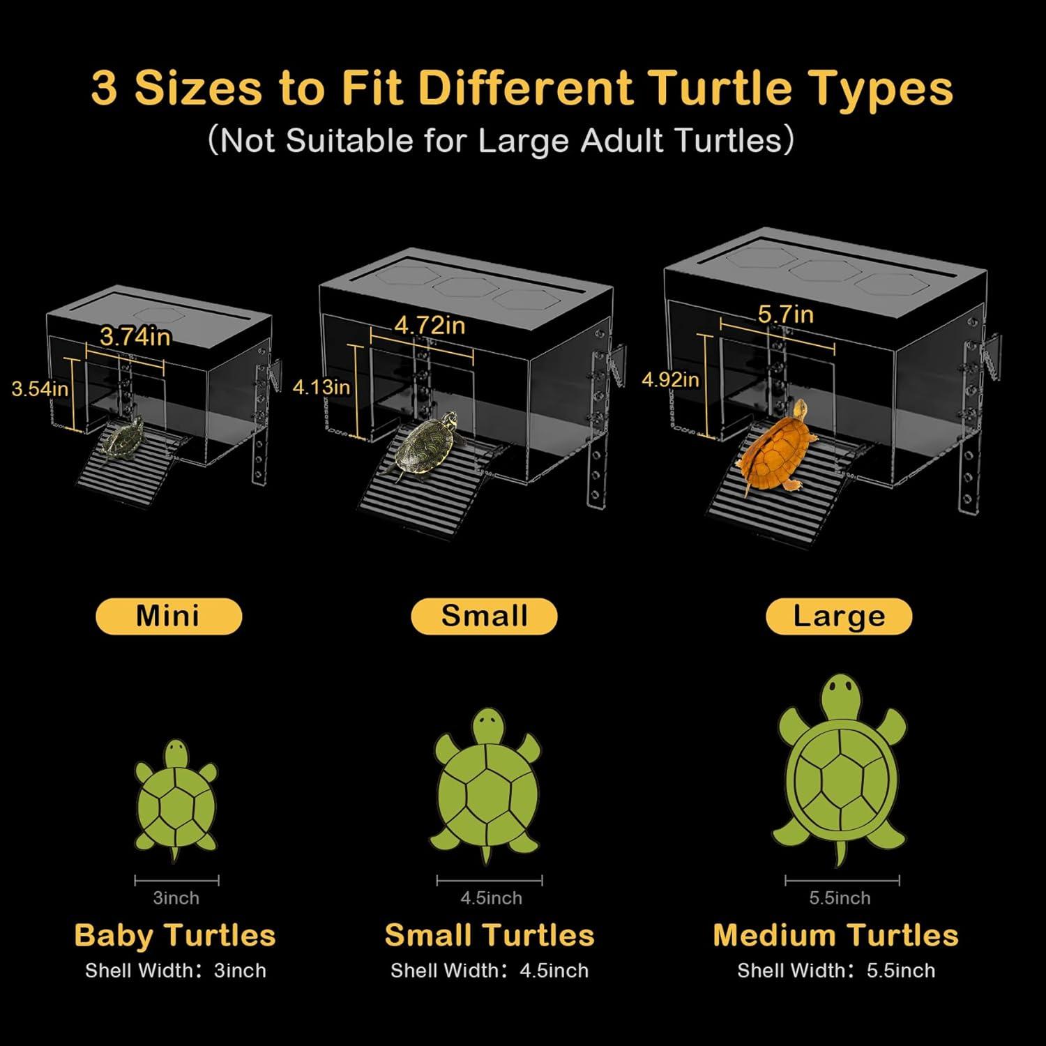 Plataforma de Sol para Tortugas Clioran 30x20x20 cm con Tapa