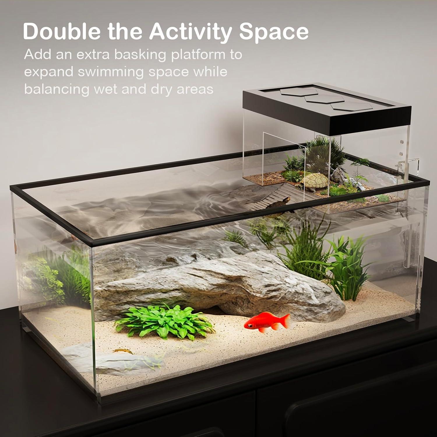 Plataforma de Sol para Tortugas Clioran 30x20x20 cm con Tapa