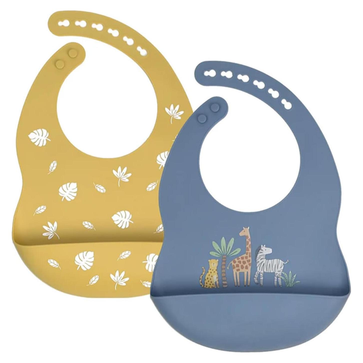 Baberos de Silicona LITTLE RAWR 2 Juegos Impermeables BPA Free