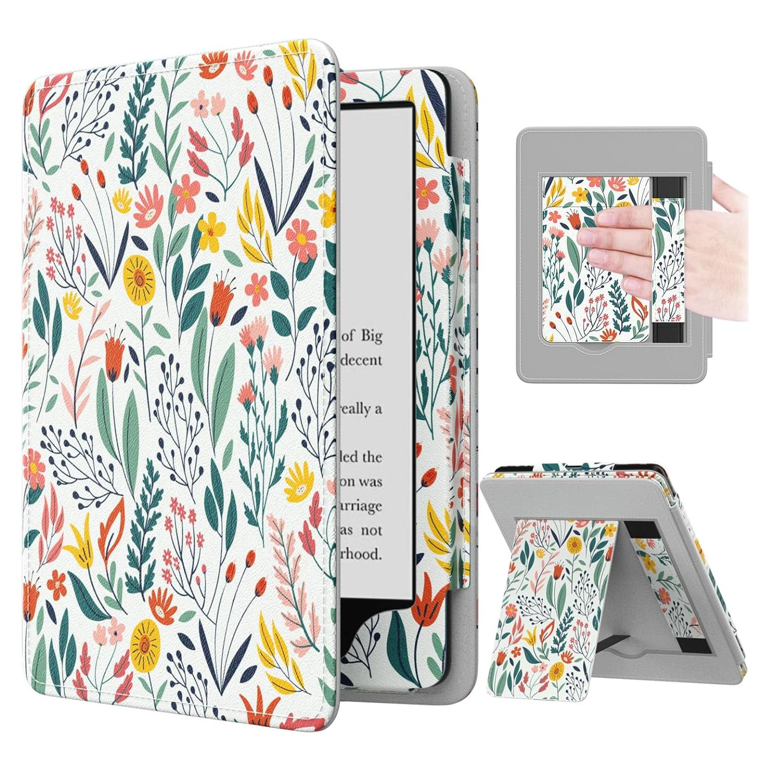 Funda MoKo para Kindle Paperwhite 2024/2021 - Flores