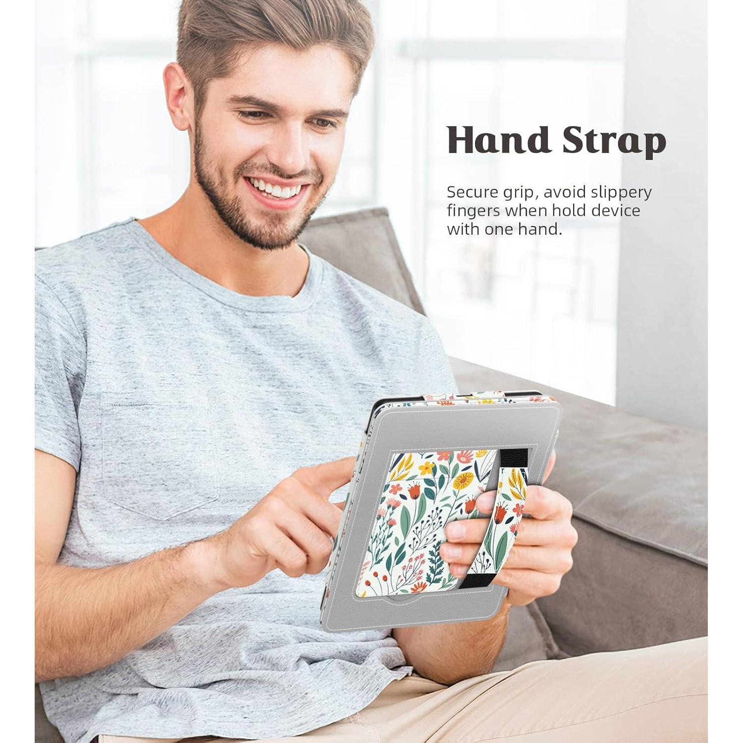 Funda MoKo para Kindle Paperwhite 2024/2021 - Flores