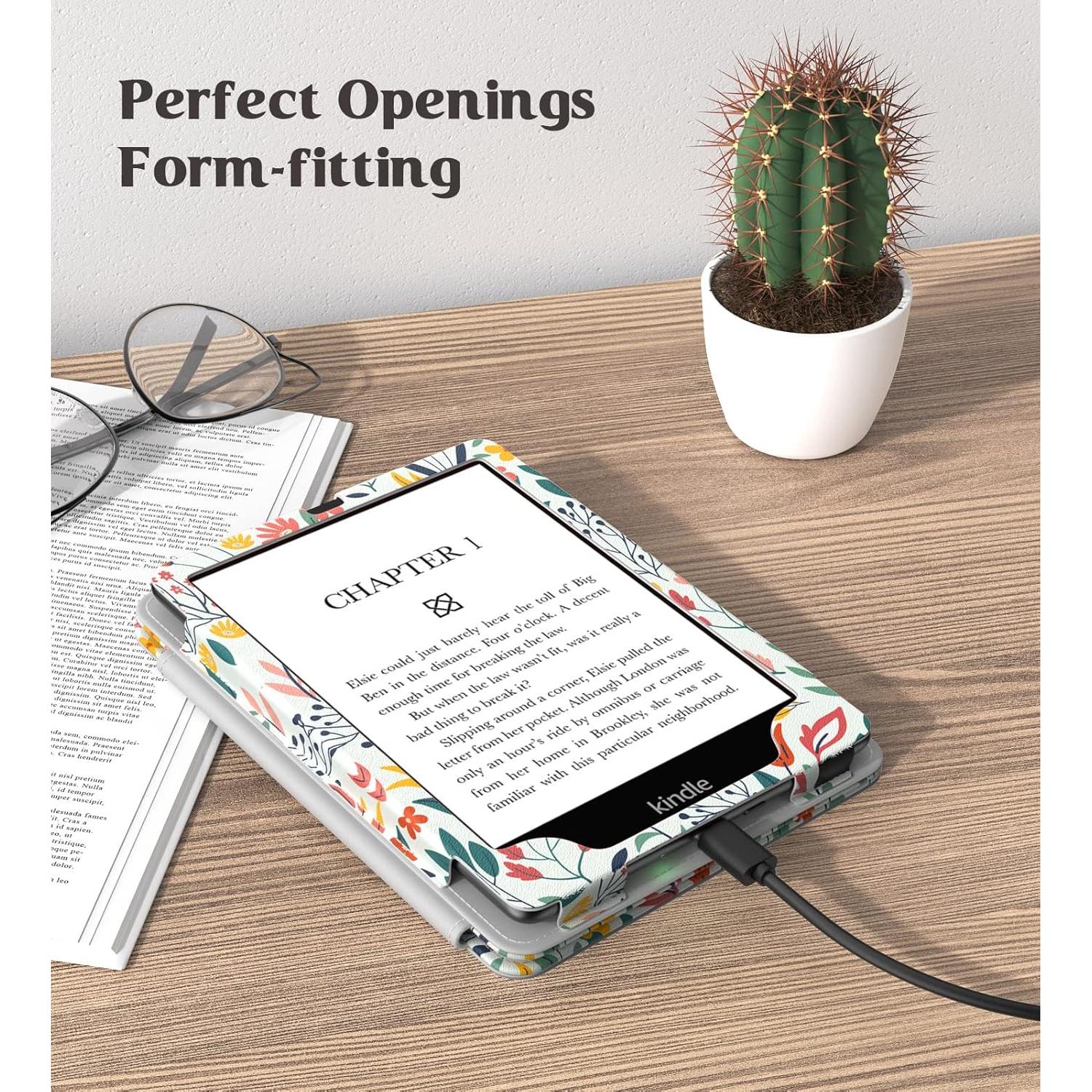 Funda MoKo para Kindle Paperwhite 2024/2021 - Flores