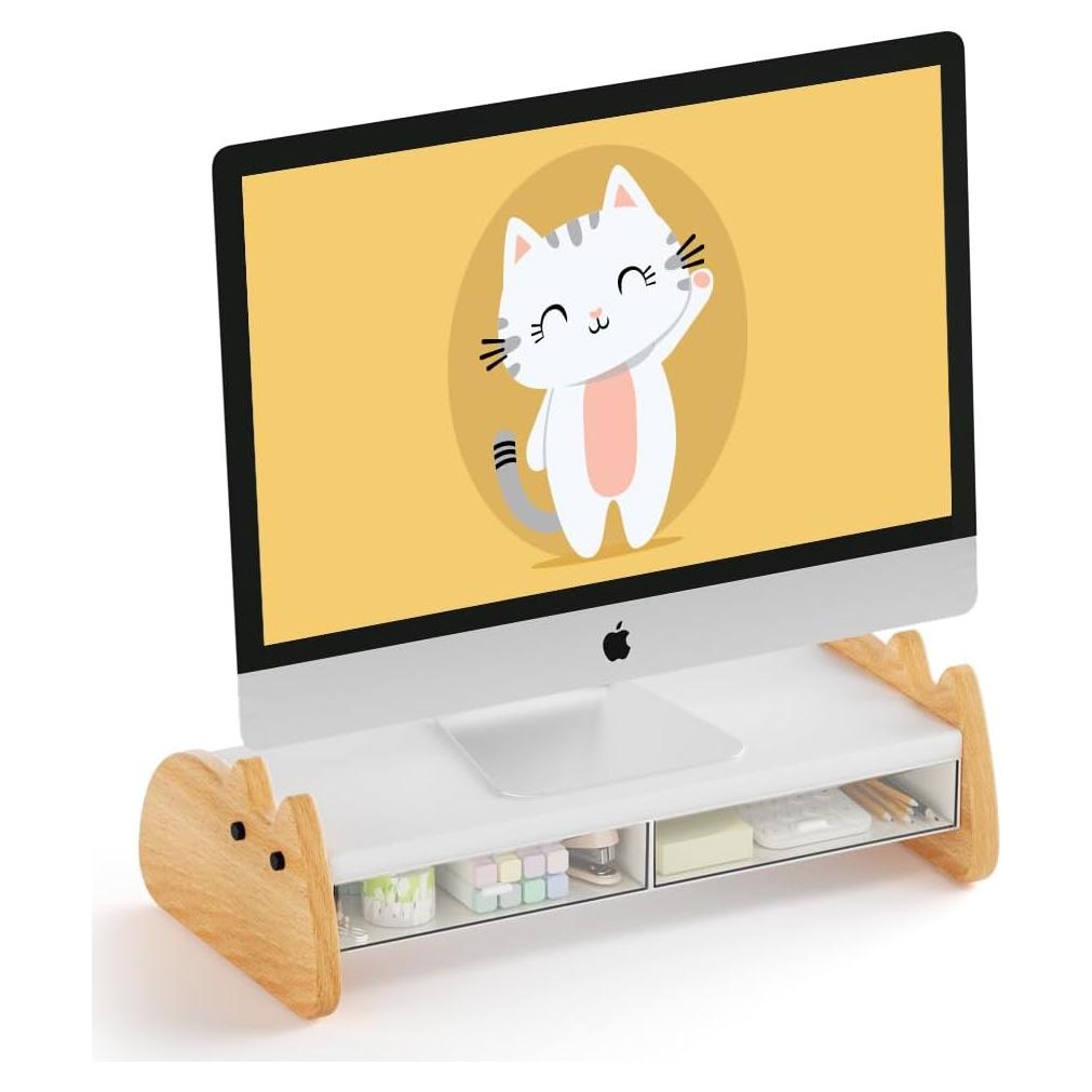 Soporte Elevador para Monitor AFOOYO con Cajones Acrílicos