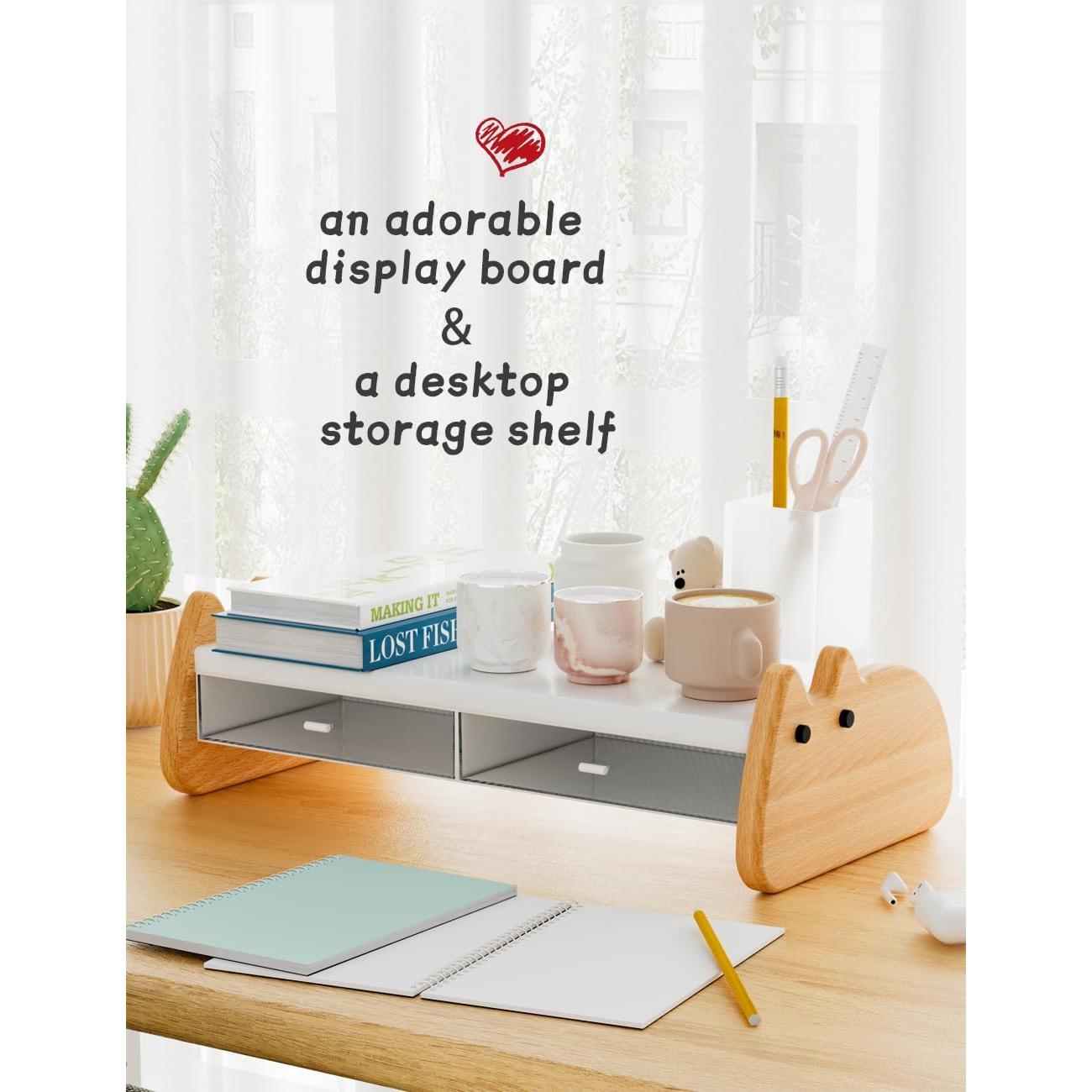 Soporte Elevador para Monitor AFOOYO con Cajones Acrílicos