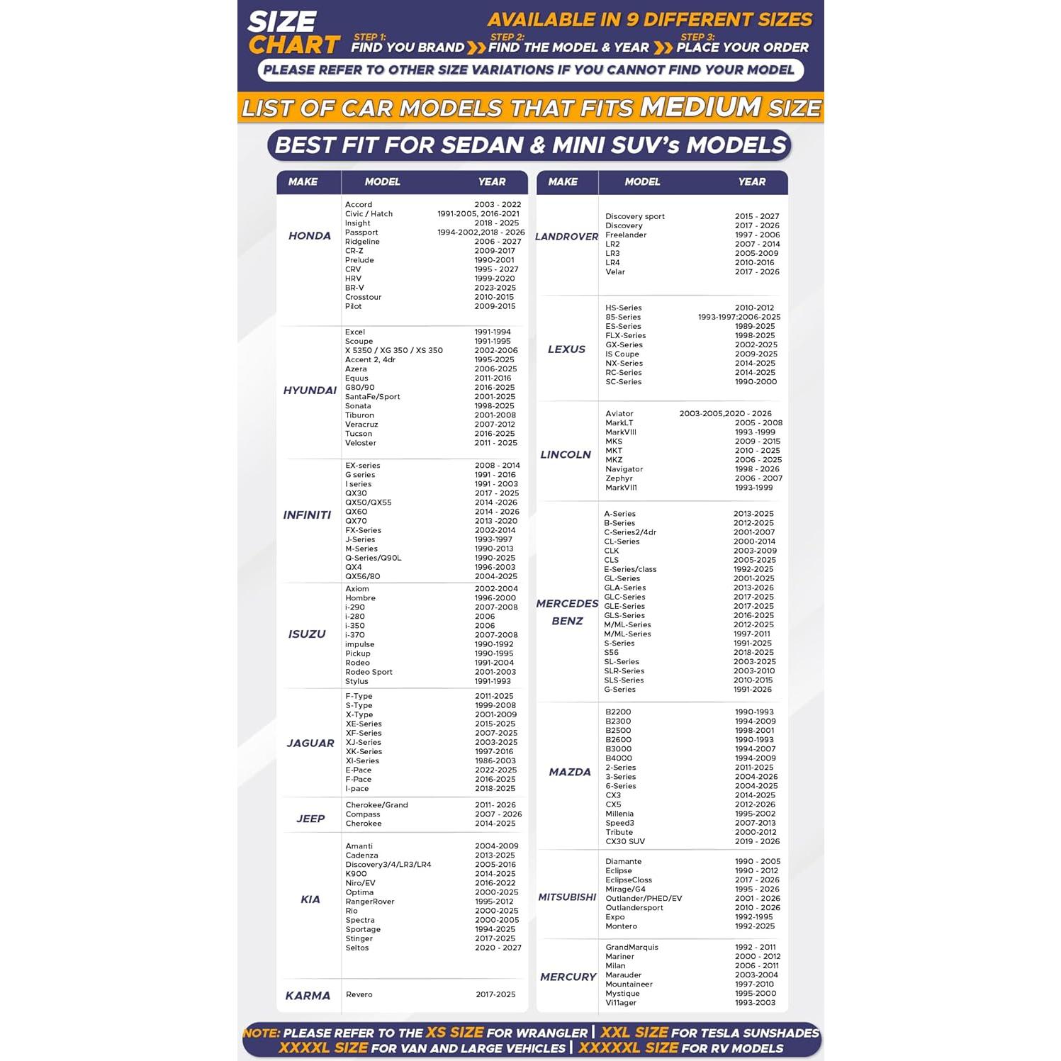 Sombra de Parabrisas EcoNour Mediana 162x81 cm UV 99%