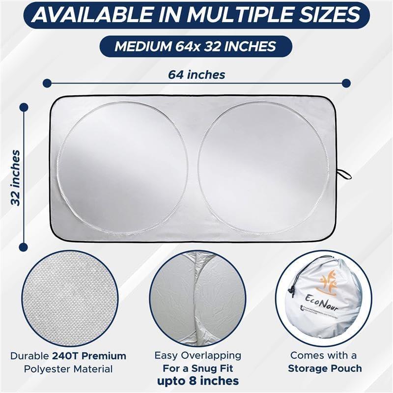 Sombra de Parabrisas EcoNour Mediana 162x81 cm UV 99%