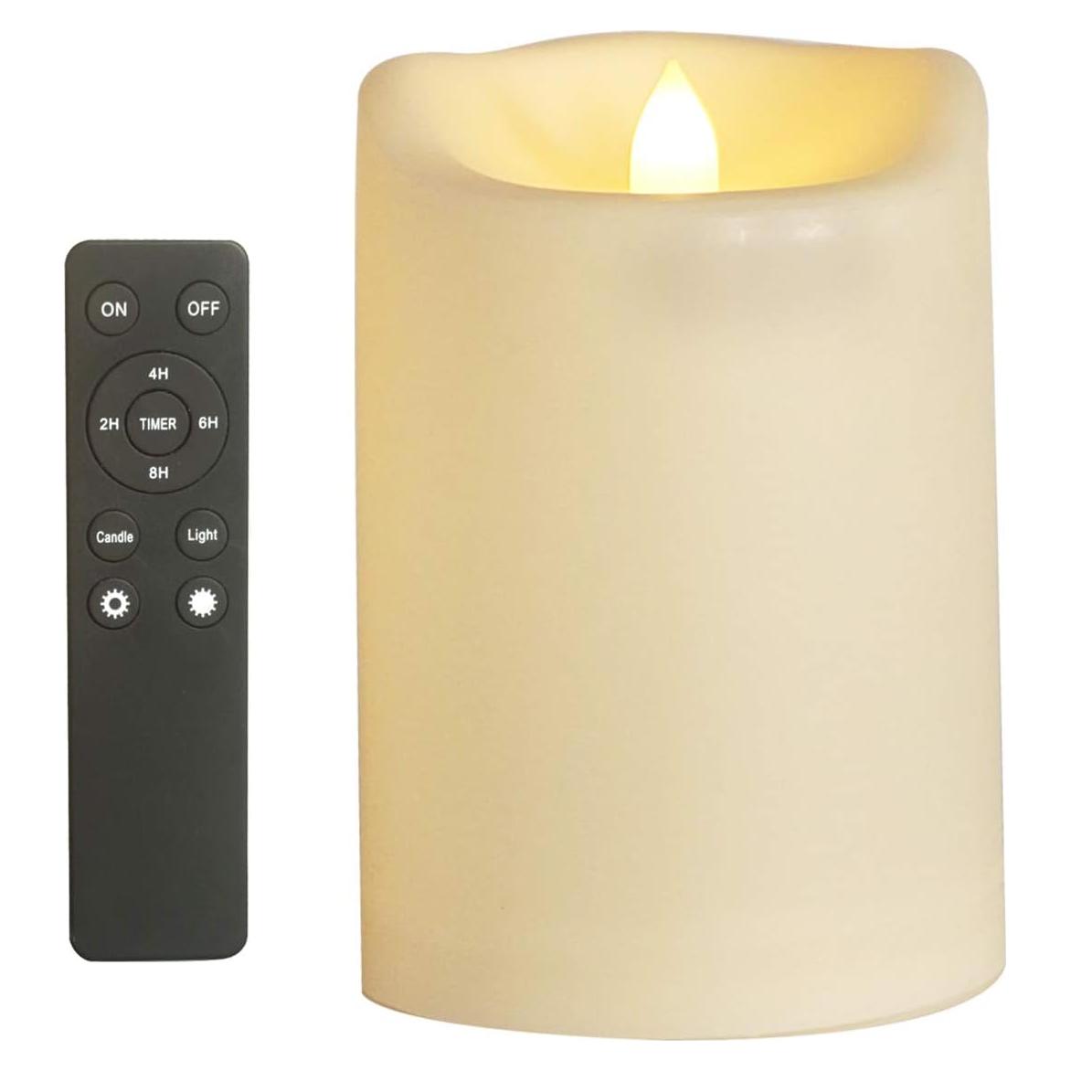 Vela LED sin llama Jingtech 10.16x15.24 cm con Control Remoto