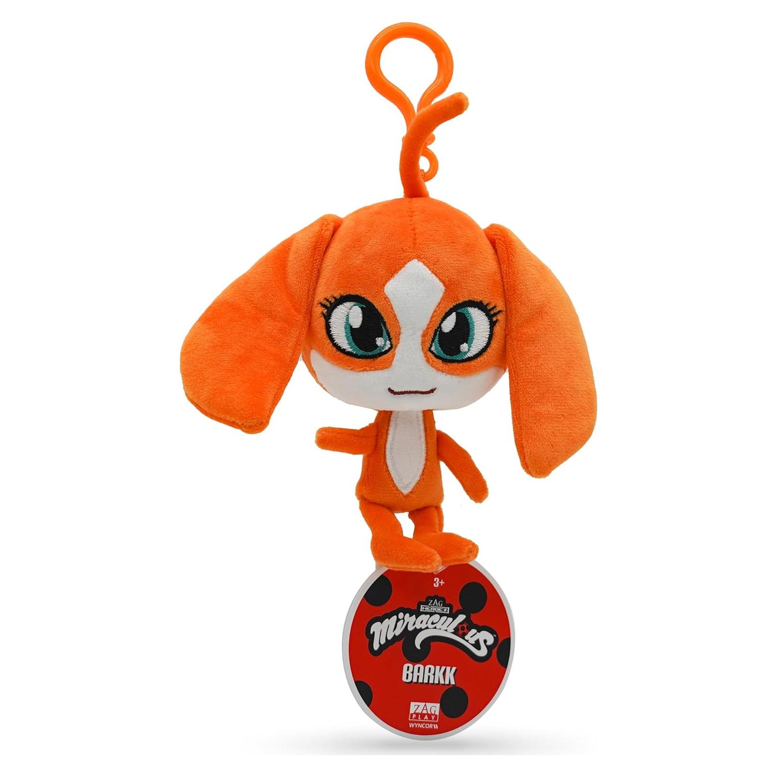 Peluche Kwami Barkk 13 cm Miraculous Ladybug - Juguete de Clip