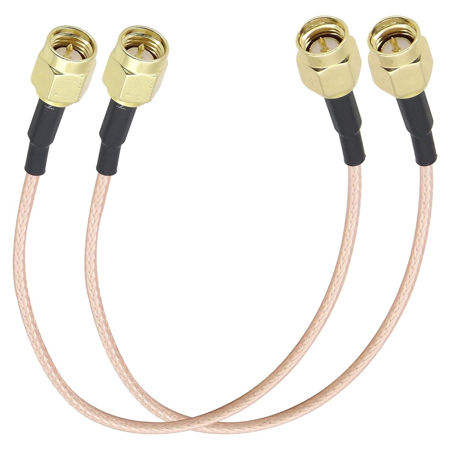 Cable Coaxial SMA Macho a Macho RG316 20cm - 2 Pack