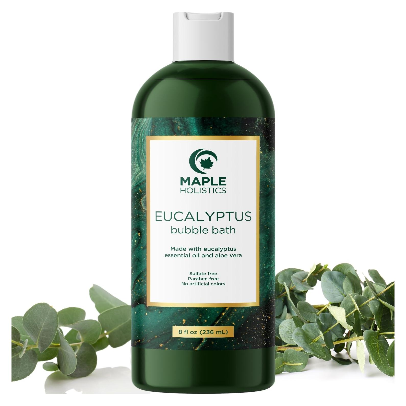 Baño Espumoso Eucalipto Maple Holistics 236.6 ml Sin Sulfatos