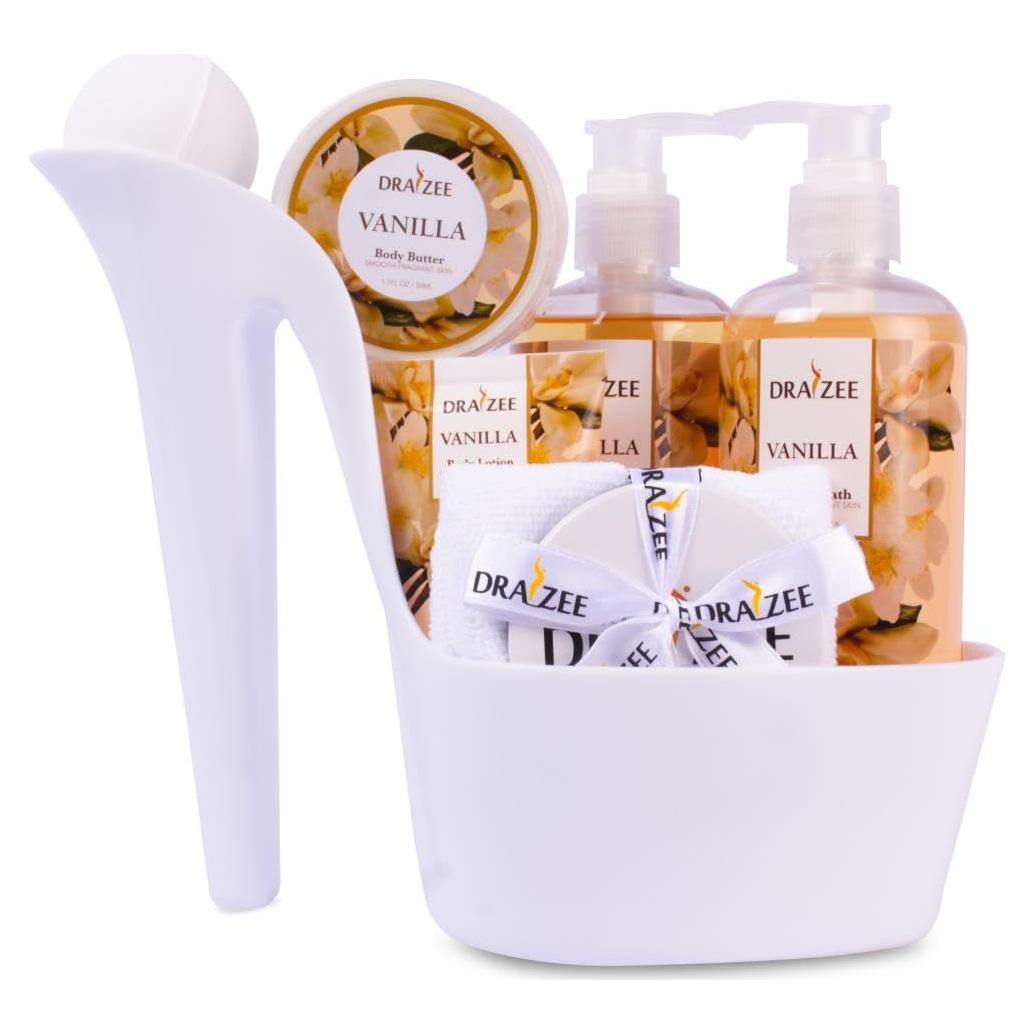 Set de Spa de Lujo Draizee 8 Piezas Vainilla - Cesta de Baño