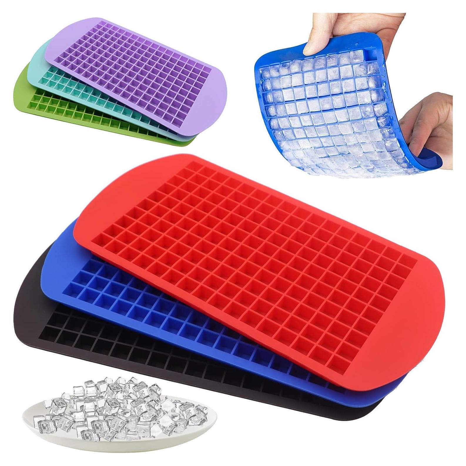 Bandejas de Hielo Mini LeeYean 3 Pack Silicona 160 Cubos