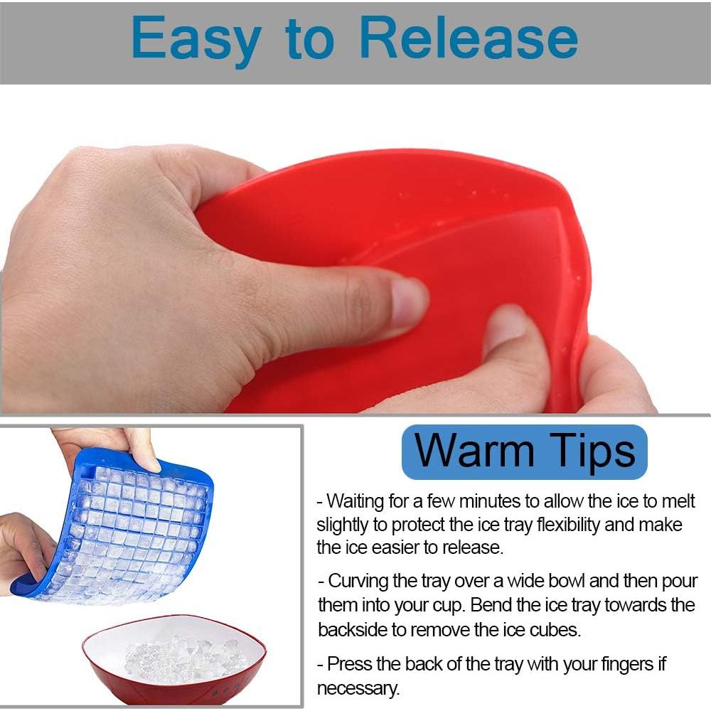 Bandejas de Hielo Mini LeeYean 3 Pack Silicona 160 Cubos