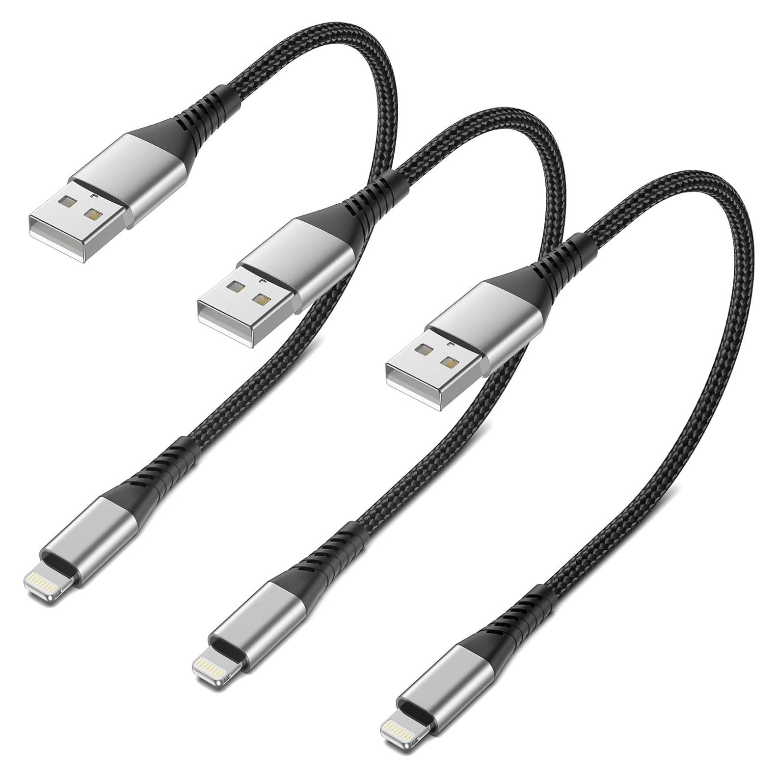 Cable de carga rápida Umefly USB A a Lightning 0.5FT 3Pack