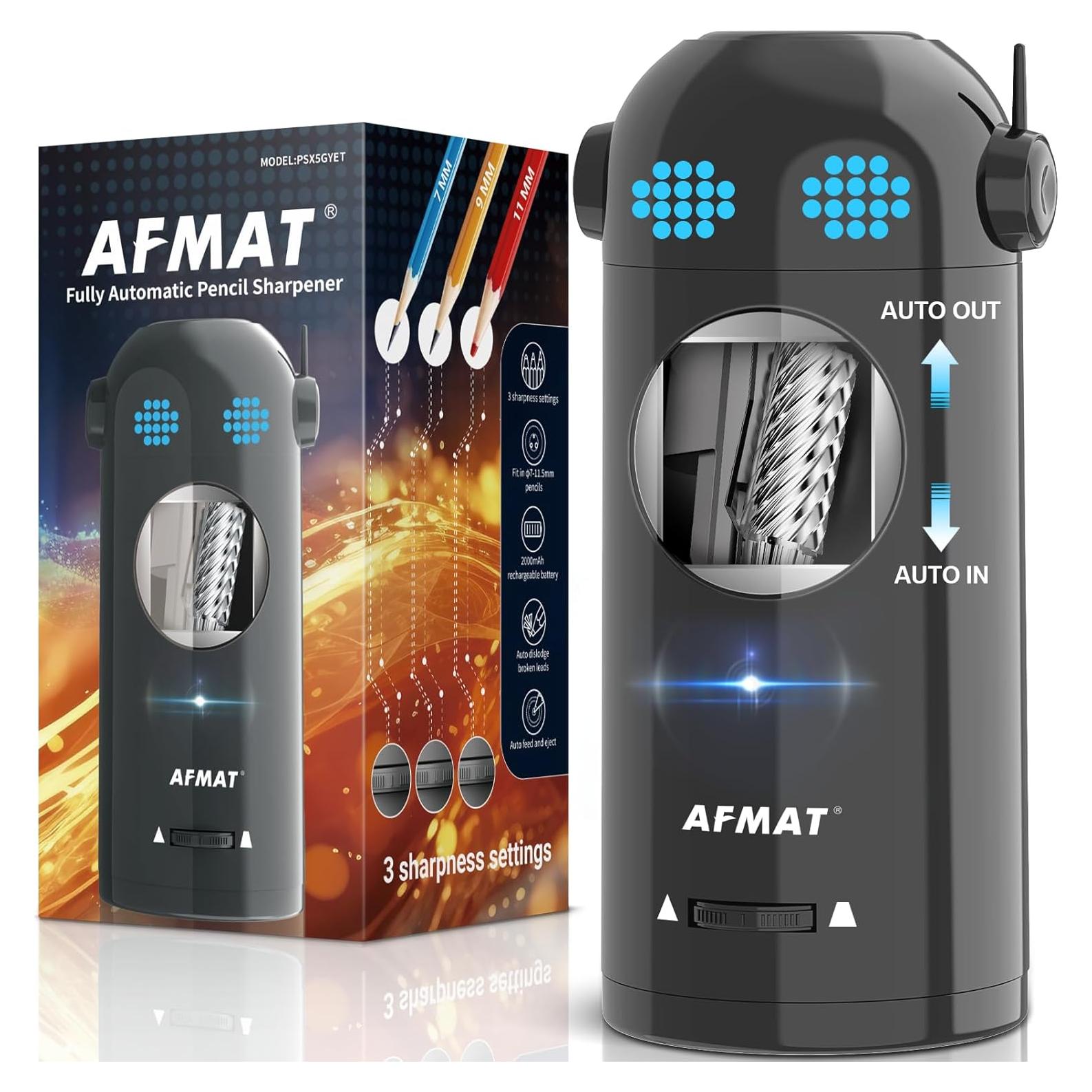 Sacapuntas Eléctrico AFMAT Automático 7-11.5mm Gris