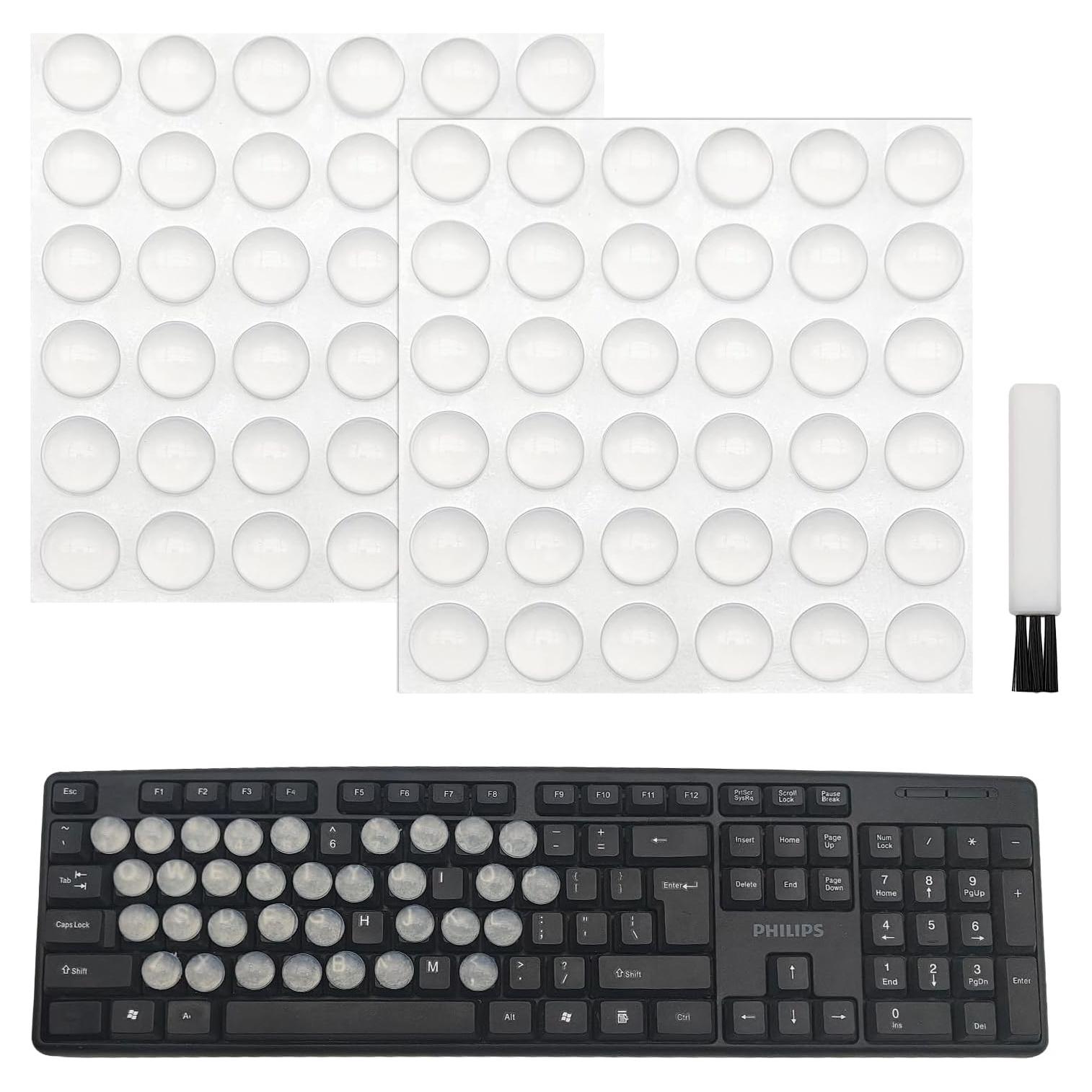 72 Etiquetas Elevadas para Teclado CKANDAY - Silicona Transparente