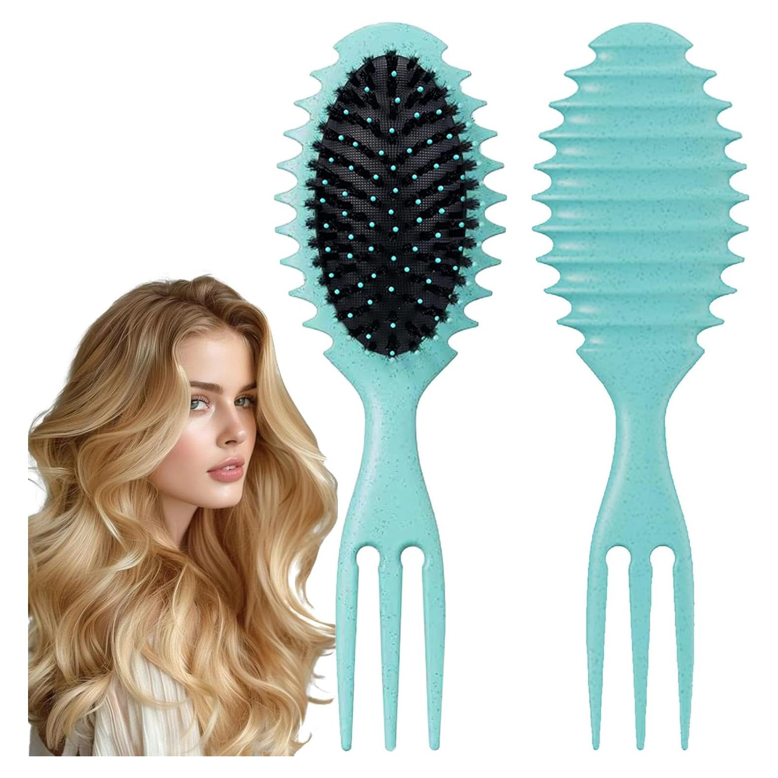 Cepillo Definidor de Rizos Goiple Verde 1pc para Todo Tipo de Cabello