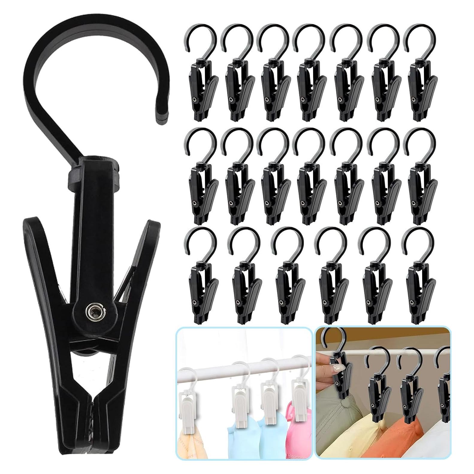 Ganchos de Lavandería VinBee 20 Pcs Plástico Negro 10.5 cm