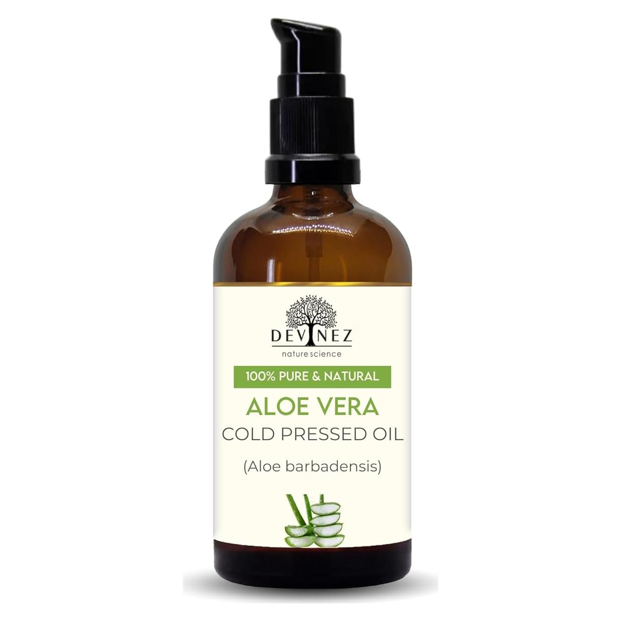 Aceite de Aloe Vera Prensado en Frío Devinez 30ml - Hidratante Piel y Cabello