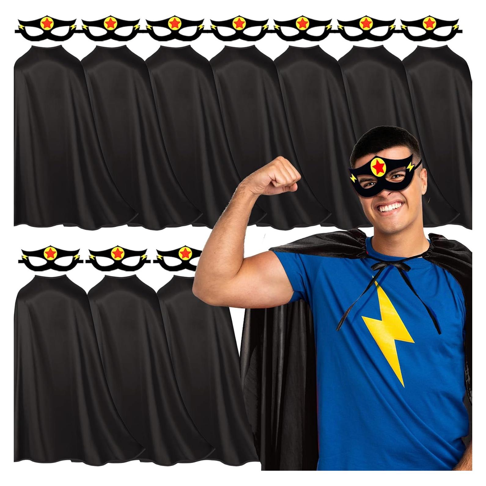 Disfraces de Superhéroe iROLEWIN con Capa y Máscara Adultos