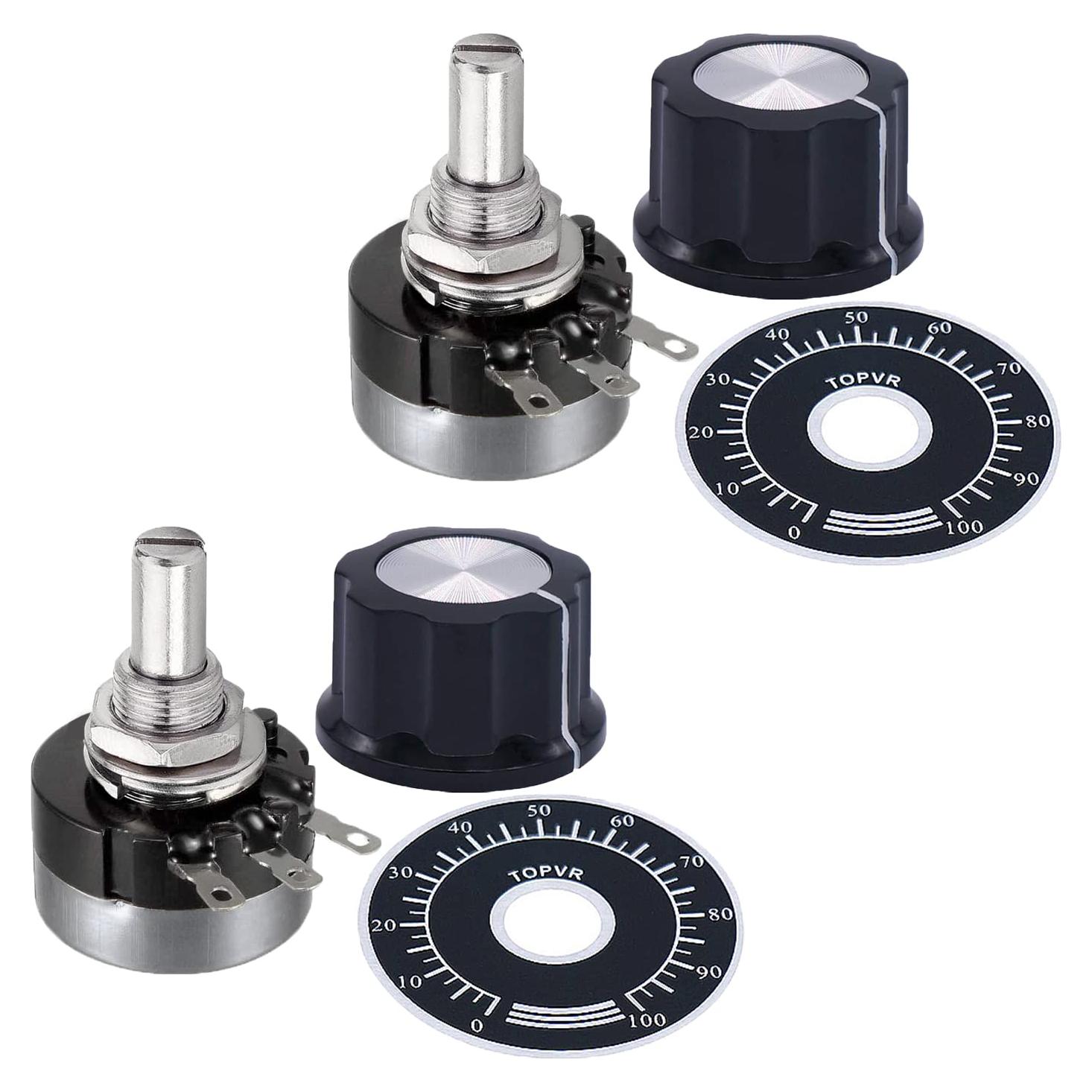 Potenciómetro Rotativo 1K Ohm CenryKay RV24YN20S B102 + Perillas