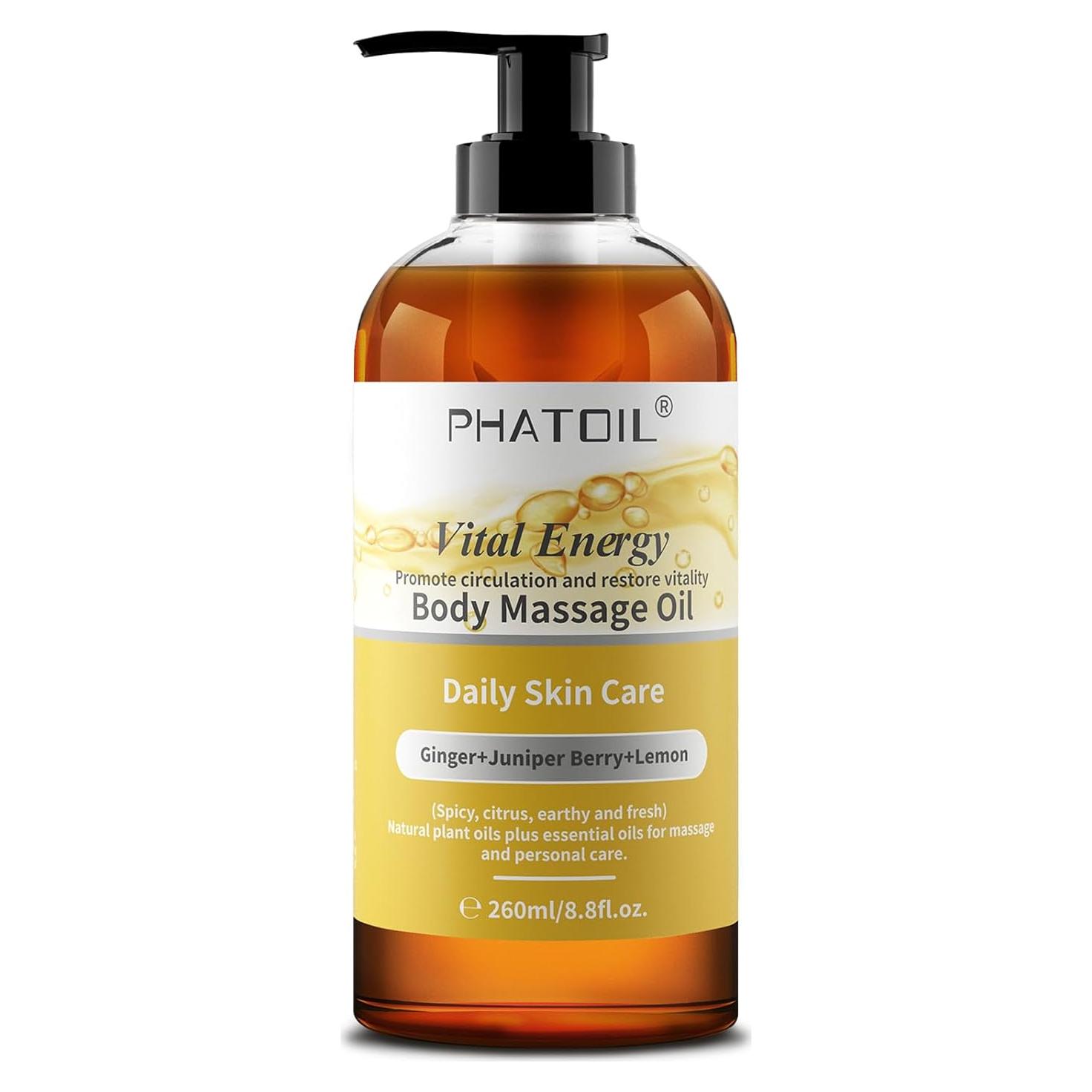 Aceite de Masaje Corporal PHATOIL Jengibre 260ML Vital Energy