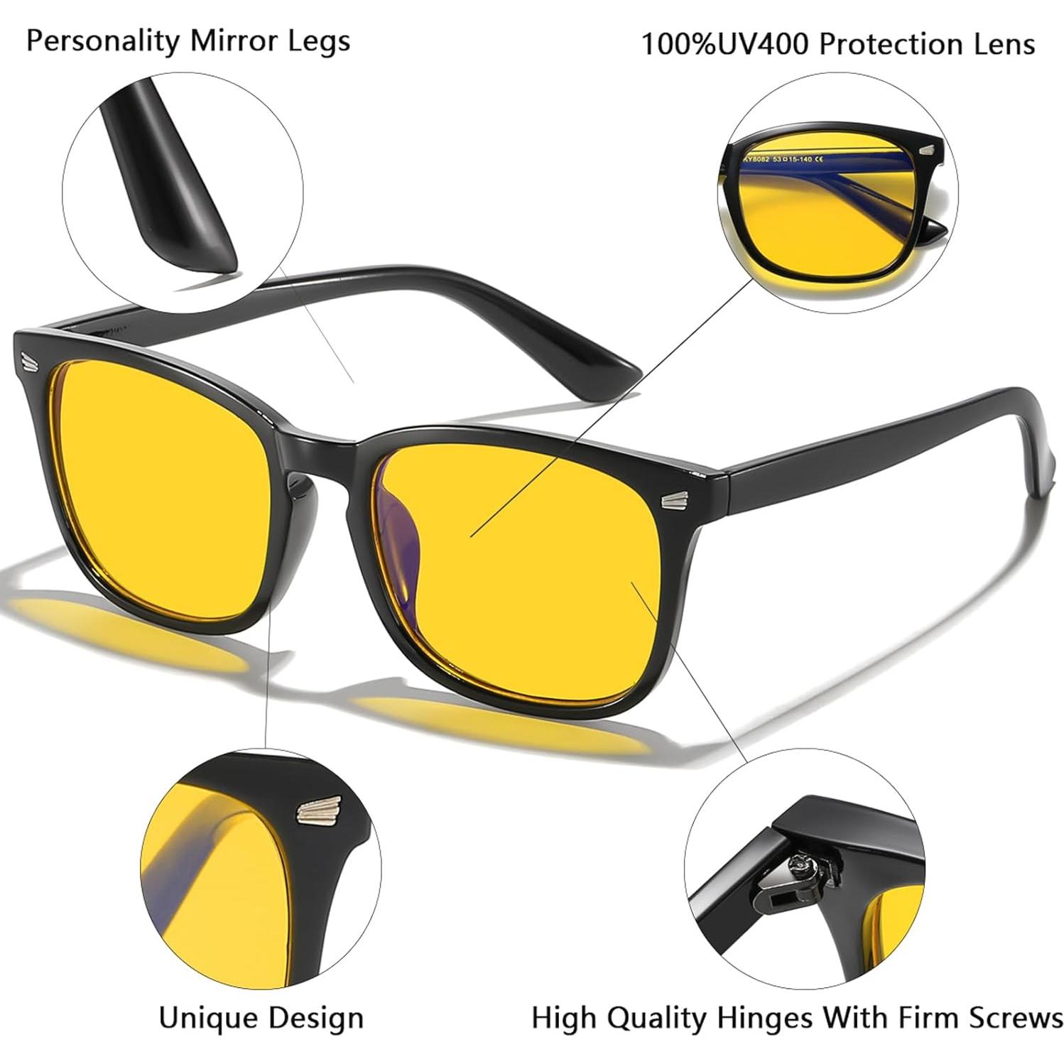 Gafas de Visión Nocturna UV400 Antideslumbrante para Conducir