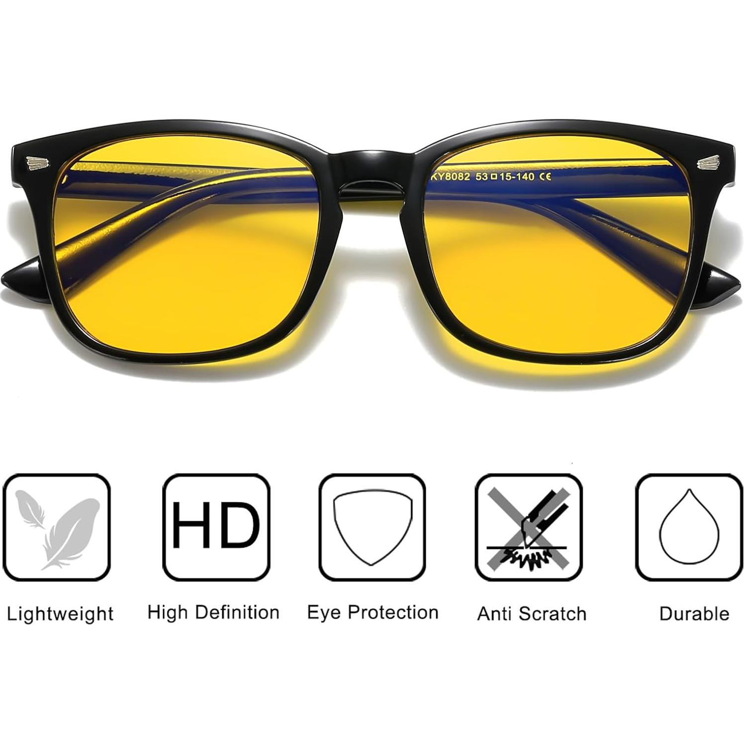 Gafas de Visión Nocturna UV400 Antideslumbrante para Conducir