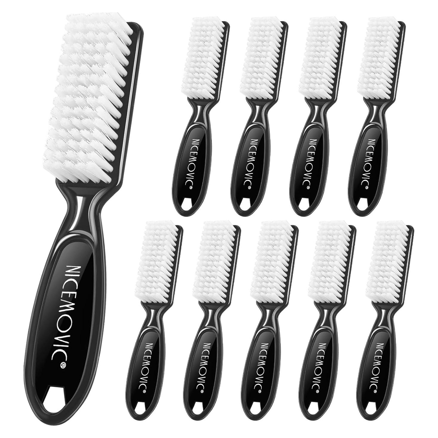 Cepillo de Uñas NICEMOVIC 10 Pcs Mango Antideslizante Negro