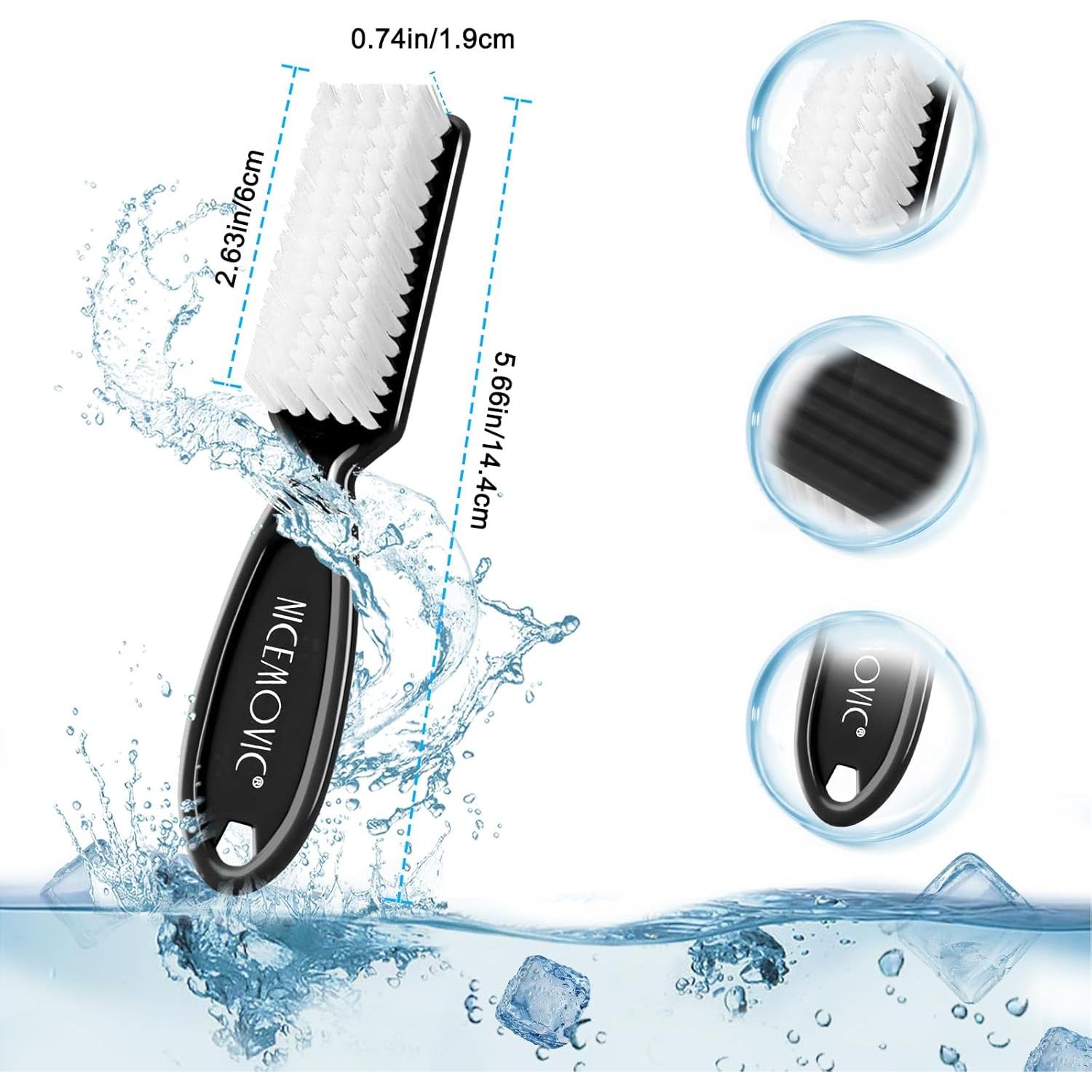 Cepillo de Uñas NICEMOVIC 10 Pcs Mango Antideslizante Negro