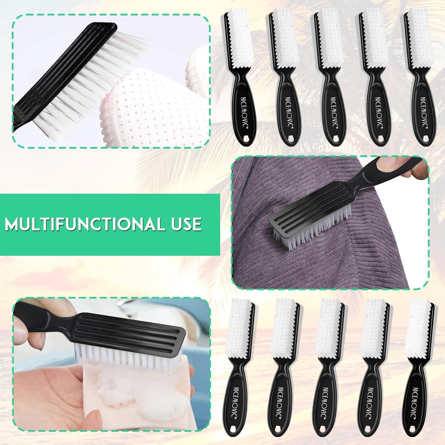 Cepillo de Uñas NICEMOVIC 10 Pcs Mango Antideslizante Negro