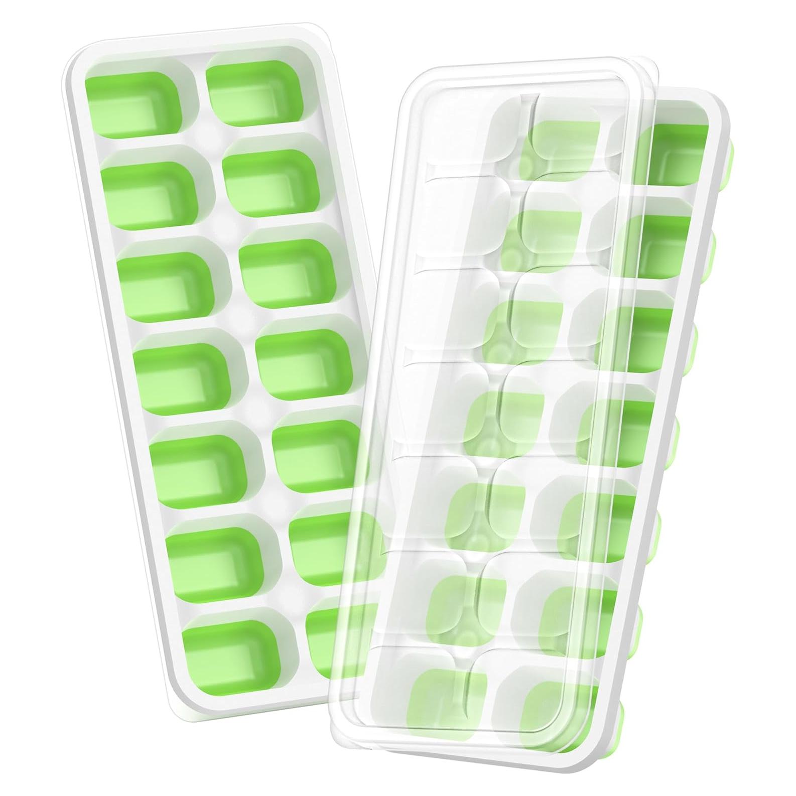 Bandeja de Hielo ChefAide 2 Paquetes 28 Cubos Apilables Verde