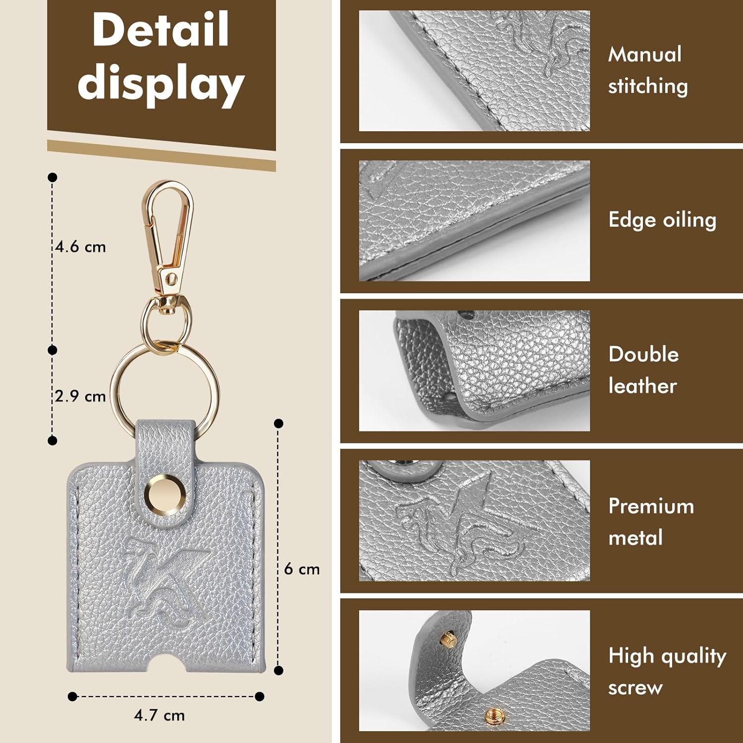 Funda de Llave de Coche KARENSKEYS de Cuero Negro Unisex