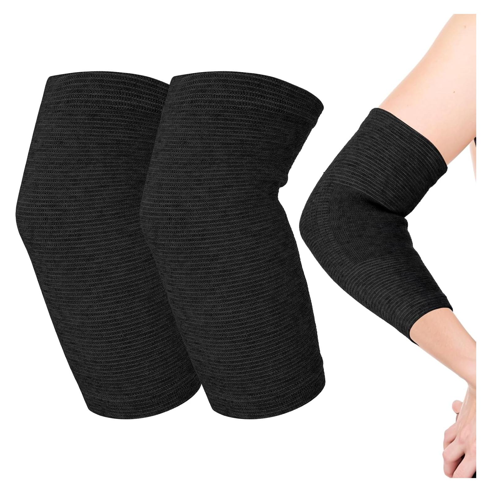 2 Pares Soporte de Codo AOZUO Compresión Transpirable Negro