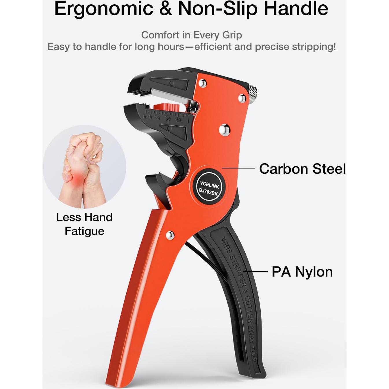 Destripador de Cables Automático VCELINK 2 en 1 Ajustable Negro