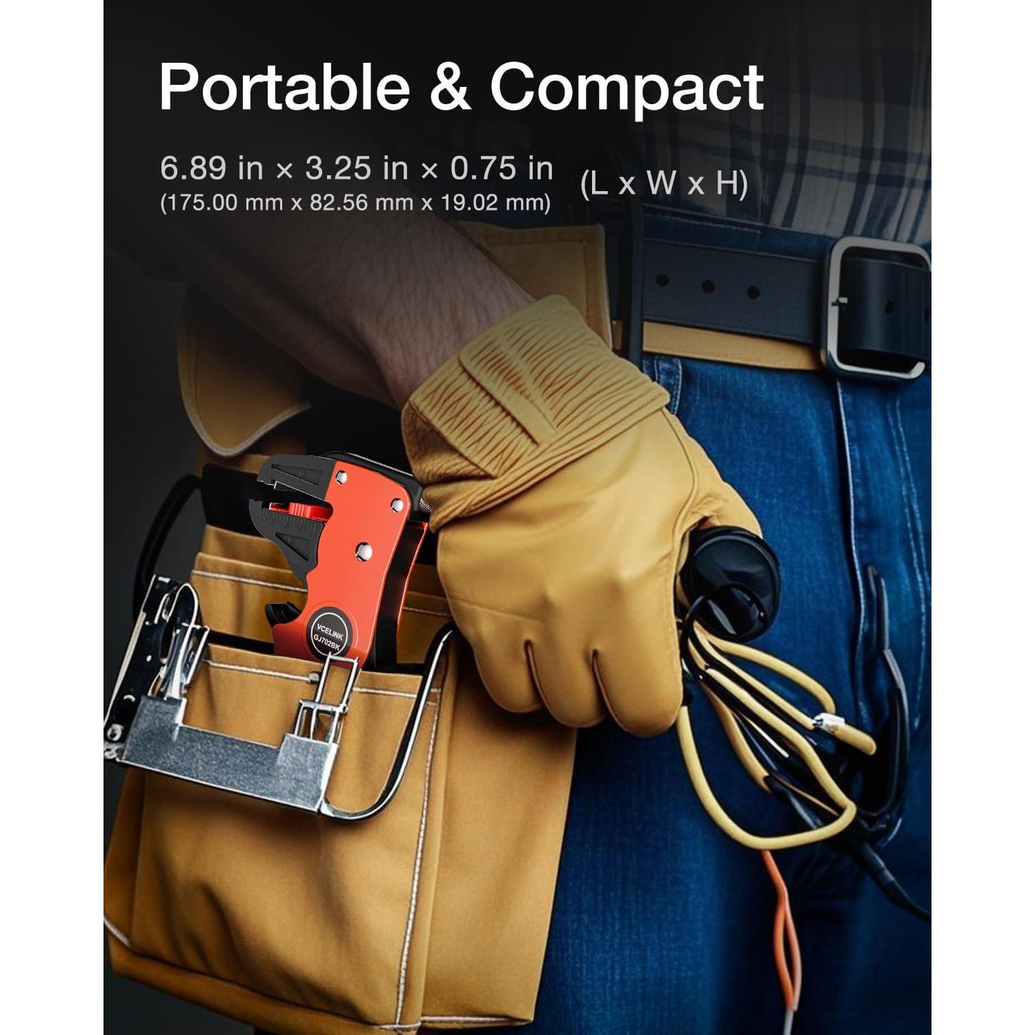 Destripador de Cables Automático VCELINK 2 en 1 Ajustable Negro